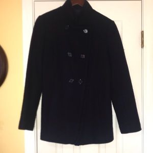 Navy blue peacoat